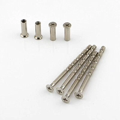 4 Piece Universal M4 Screw Connecting Bolts & Sleeves for Door Handle Roses and - Image 1 of 4