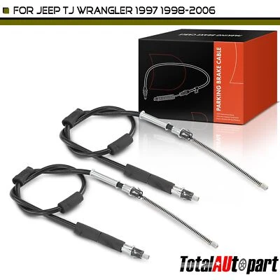 2Pcs Parking Brake Cable for Jeep Wrangler TJ 1997-2006 Rear Driver & Passenger - Image 1 of 4