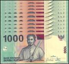 INDONESIA 1,000 1000 RUPIAH 2000 MILLENNIUM P 141 UNC x 10 PCS LOT