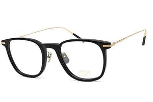 New EYEVAN 748 1002 Square Shiny Black/Gold Eyeglasses Authentic - Picture 1 of 1