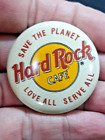 Vintage Hard Rock Cafe Save The Planet Love All Hat Button Pin Pinback
