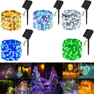 Outdoor Fairy Garden 10/20M Solar String Lights Decor Christmas Party - Picture 1 of 17