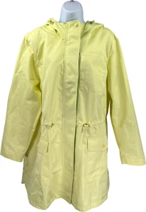 NEW Talbots Women’s Yellow Water Resistant Hooded Rain Trench Coat - Plus 2X - Picture 1 of 4