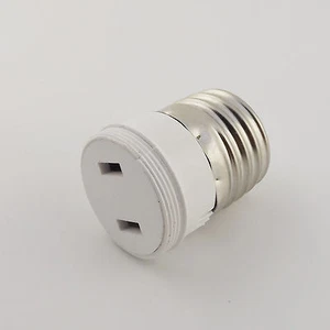 E27 Screw Thread LED Lamp Bulb Socket Holder Converter to US Power Female Outlet - Picture 1 of 6