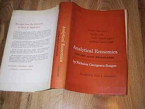 Analytical Economics - Issues And Problems by Nicholas Georgescu-Roegen DJ 1967 - Picture 1 of 3