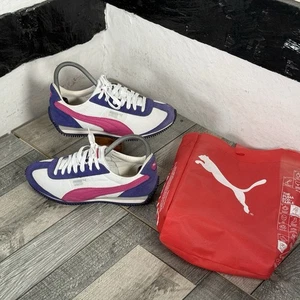 Puma Speeder UK 5 White Red Athletic Running Sports Shoe Women Casual Gym - Picture 1 of 24