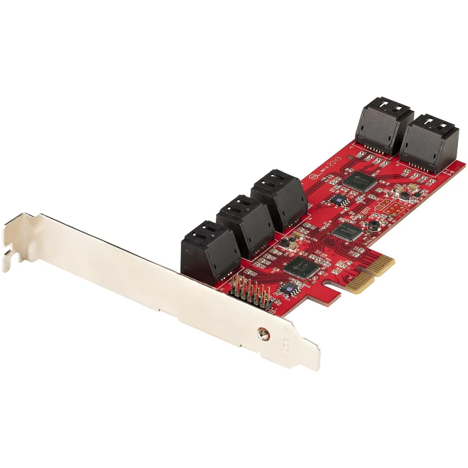 Startech SATA PCIe Card - 10 Port PCIe SATA Expansion Card - 6Gbps - Low/Full Pr - Image 1 of 1