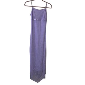 Candy Rocket Womens Sz Small Purple Babydoll Maxi Dress Sparkle Fairy Y2K Prom - Picture 1 of 5