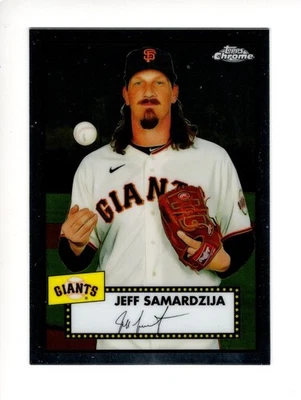 2021 Topps Chrome P.A. Baseball Jeff Samardzija - UNLIMITED SHIPPING FOR $4.00 - Image 1 of 2