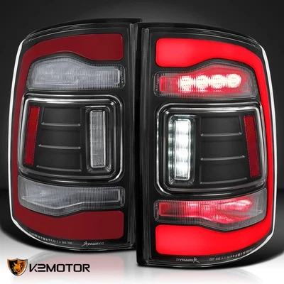 Fits 2013-2018 Ram 1500 2500 3500 Pickup Black LED Tail Lights Sequential Signal Foto 1 de 4