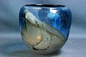 STUDIO GLAS Design Glas VASE   signiert  LUBIMOR  HORA  1988 - Bild 1 von 6