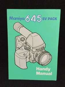 Mamiya 645 SV Pack Handy Manual Made in Japan - Picture 1 of 2