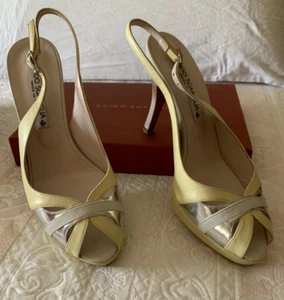 Sandali Guido Sgaraviglia Scarpe di Capretto Vera pelle Cedro Tacco cm.11,5 N 38 - Foto 1 di 9