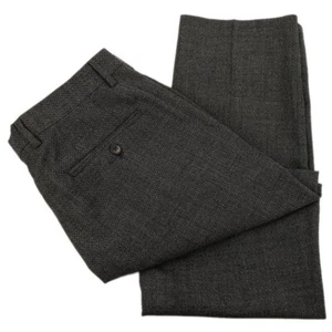 ARMANI EXCHANGE Black Gray Slim Fit Flat Front Wool Stretch Dress Pants 34 L NWT - Picture 1 of 3