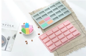 (Silicone Soap Mould Plaster Mold) Flat Rectangular 20 balls AU Stock - Picture 1 of 3