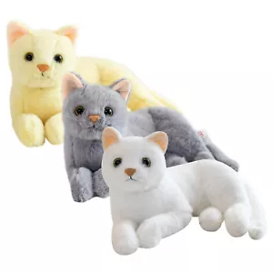 12 inch Cat Stuffed Animals Realistic Cat Stuffed Animal Plush Cat Stuffed Doll - Picture 1 of 13