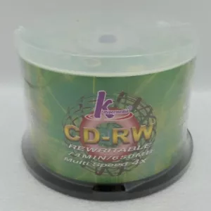 New Sealed 50 Pack Hypermedia CD-RW 74min 650MB 4x High Speed Rewritable Disc - Picture 1 of 5