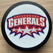 GREENSBORO GENERALS ECHL HOCKEY PUCK BLUE ECHL LOGO REVERSE Made in CANADA