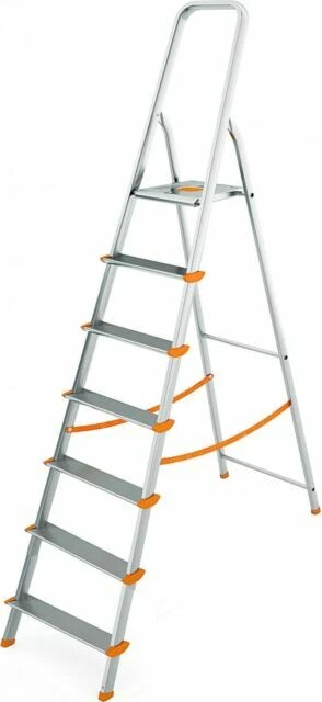 Colombo S108A08W 8 Gradini Scala Pieghevole - Argenta