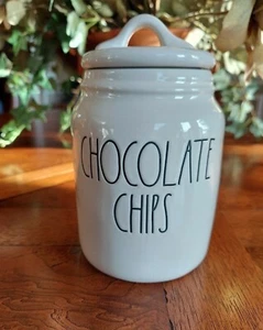 NEU RAE DUNN SCHOKOLADE 🍫 CHIPS MINI BABY 6 1/2" KANISTER ***Marke Neu mit Etikett*** Rarität - Bild 1 von 6