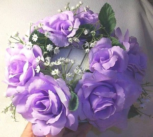 1 Hochzeitsdeko Quinceanera Jubiläum TISCH Seide Lavendel Blumenkorb - Bild 1 von 4