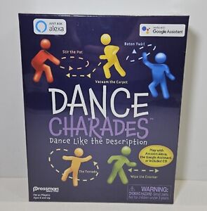 Dance Charades Board Game with Audio CD By Pressman 4 Players 6 yr And Up NEW