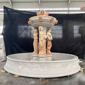 FIGURATIVE CARVED MARBLE ESTATE FOUNTAIN - AZ1005S - Picture 1 of 1