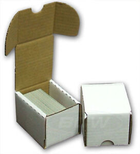 100 Count Cardboard Card Storage Box - Holds 125 Standard or 200 Gaming Cards