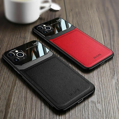 For iPhone 13 Pro Max 11 12 Mini XS XR 8 7 6 Plus Shockproof Luxury Leather Case - Image 1 of 4