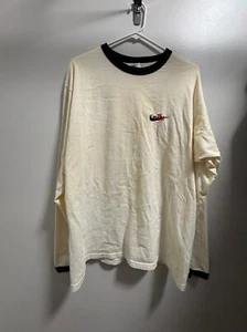 Vtg Nike LS Ringer Tee M Distressed 90s - Picture 1 of 11
