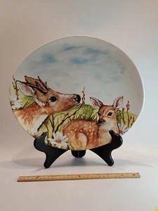 PIER 1 IMPORTS Italy 15"×12" Buck and Doe Assymetrical Serving Platter EUC - Picture 1 of 24