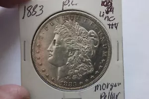 T 1883 PROOF LIKE UNC+++ FULL BREAST FEATHERS MORGAN SILVER DOLLAR - Picture 1 of 2