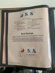 USPS Souvenir Page Scott , 1991 bird stamps - Picture 1 of 1