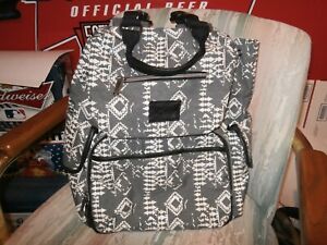  Backpack by Kelty  Southwest Charcoal White Aztec Design fabric w/ accessories
