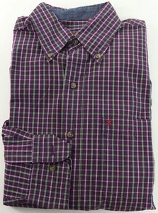 Nueva Camisa con Botones Izod Bolsillos en el Pecho Blackberry Checks S - Imagen 1 de 1