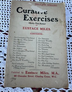 Curative Exercises 32 Series Eustace Miles Vintage Booklet 1913 Health Wellness - Picture 1 of 10