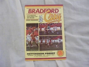 1986 BRADFORD CITY V NOTTINGHAM FOREST LEAGUE CUP - Picture 1 of 1
