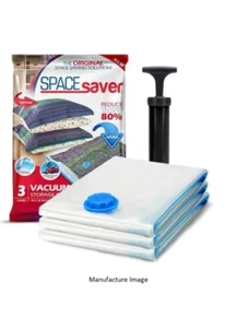 3 Pack Jumbo - Spacesaver Vacuum Storage Bags Save 80% on Clothes Storage - Picture 1 of 4