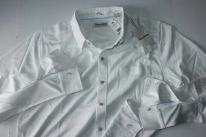 Tommy Bahama San Lucio Stretch Shirt Solid White LS Long Sleeve Island Zone New - Picture 1 of 6