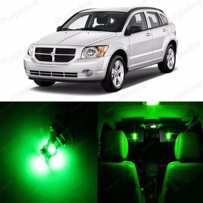 Kit de paquete de 8 luces interiores LED verdes para Dodge Caliber 2007-2012 + HERRAMIENTA Foto 1 de 4