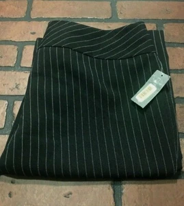 Copper Key Black Striped Dress Pants Women's Size 9/10 - Picture 1 of 5