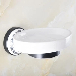 Oil Rubbed Bronze Wall Mounted Bathroom Soap Ceramic Dish Storage Holder Zba294 - Picture 1 of 6