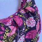 Spink Creations Handmade Fabric Purse Classic Shoulder Bag Burgundy Gold & Pink