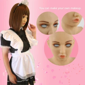 Silicone Rubber Female Mask - Latex Girl Disguise masquerade crossdress SF-15 - Picture 1 of 7