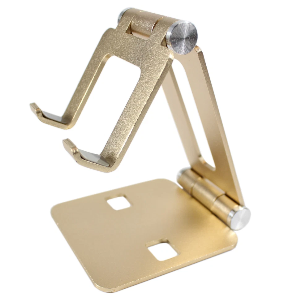 Soporte para teléfono celular, totalmente plegable, soporte ajustable para teléfono de escritorio, astilla negra  Foto 1 de 4