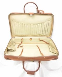 Vintage GUCCI Leather Travel Trunk Bag Camel Brown 29"x17"x9.5" w/ Key & Tag - Picture 1 of 11