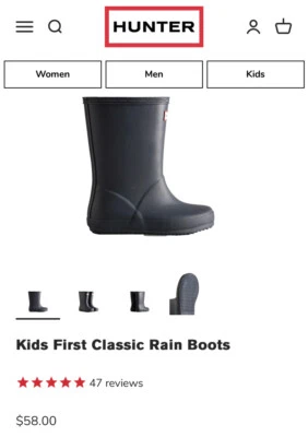 Hunter Botas de Lluvia Clásicas Nuevas Talla 10B Hechas en 🇨🇳  Foto 1 de 4