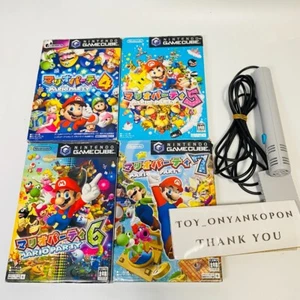 Lot 4 Nintendo Gamecube Mario Party 4 5 6 7 w/Mic Set NGC Game Cube Tested - Picture 1 of 10