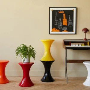 Tam Tam tulip stool plastic space age era designer Henry Massonnet TamTam 60s - Picture 1 of 65