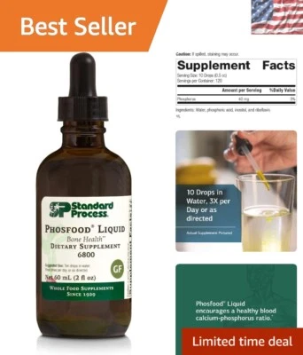 Líquido Phosfood - Fósforo orgánico y riboflavina para la salud ósea - 2 fl. oz. Foto 1 de 4